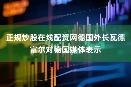 正规炒股在线配资网德国外长瓦德富尔对德国媒体表示